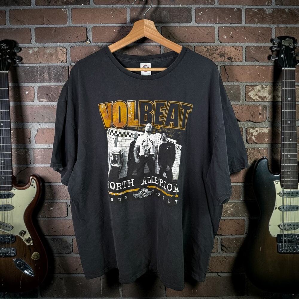 Volbeat Adult Unisex 3XL Black 100% Cotton North America Tour S/S Shirt 2017